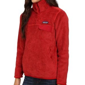 Red Patagonia Snap T Fleece